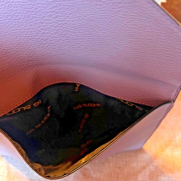 Big‎ Buddha Tote w/removeable Tassel Clutch NWT Mauve Lavender 15x13.5" Bag - Picture 8 of 12